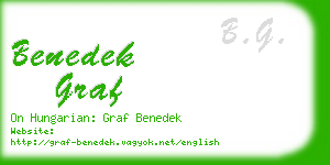 benedek graf business card